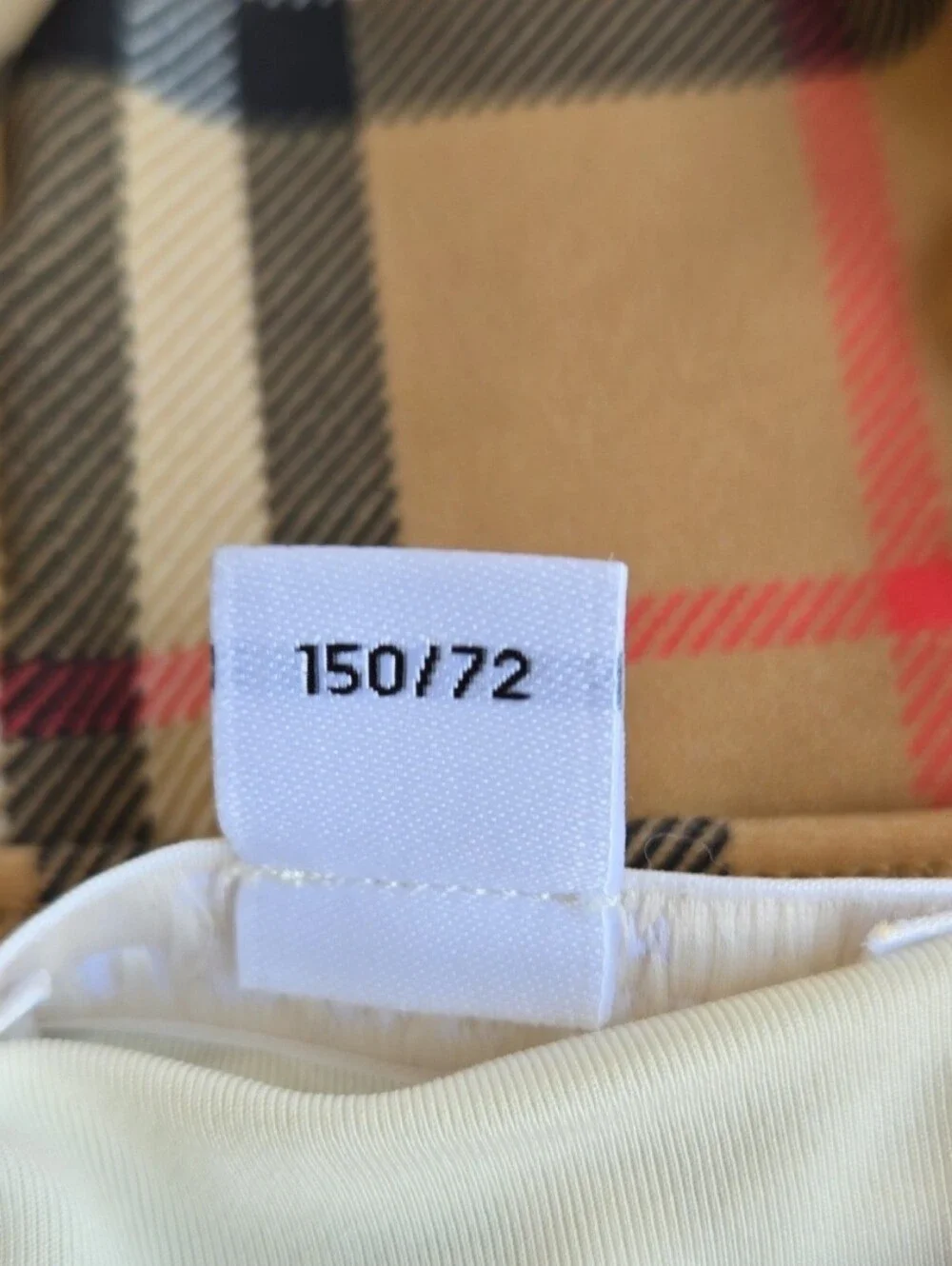 BURBERRY Vintage Check Logo Swim Top Bikini Crop Tank
